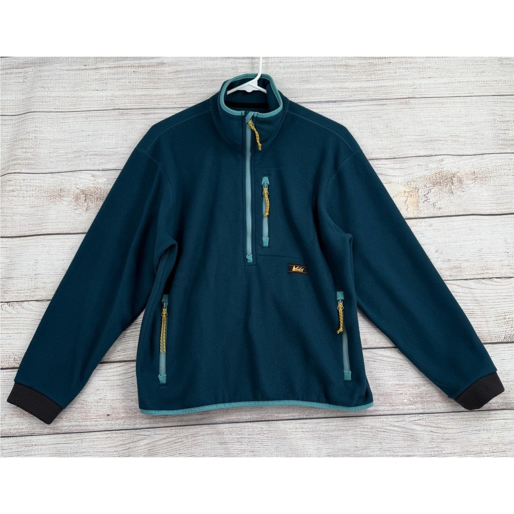 Vintage REI Fleece Pullover Women XS Teal Polartec Quarter Zip Jacket 23048-F23